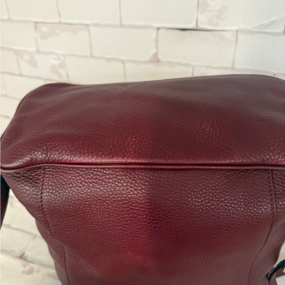 Brand Tory Burch Marion Quilted DRAWSTRING Leather Backpack wine red - Picture 14 of 14